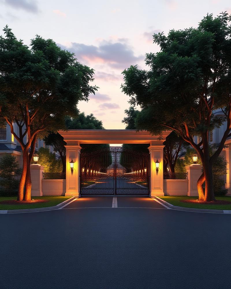 Premium gated entrance to Lotus Dreams residential layout